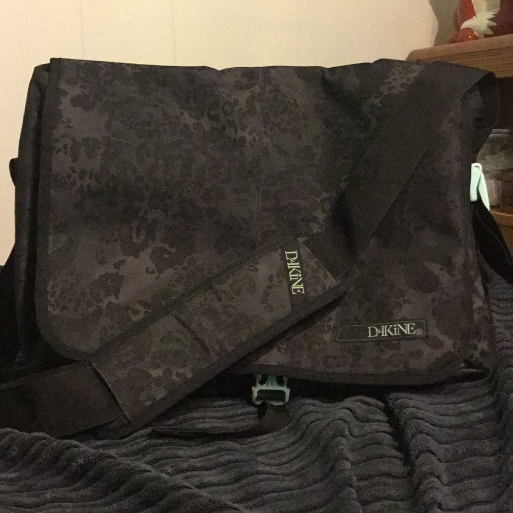 Dark Leopard Print Laptop Bag